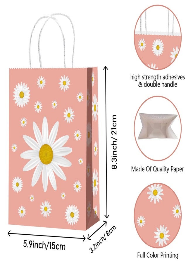 BQK 16Pcs Daisy Gift Bags with Handle Daisy Birthday Party Decorations Daisy Goodie Bags Daisy Party Decorations Daisy Party Favors - Image 4